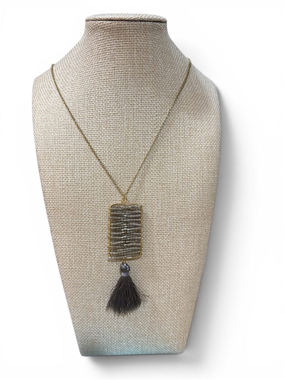⭐️ Boho Beaded Tassel Pendant Necklace